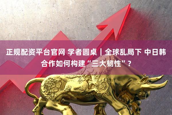 正规配资平台官网 学者圆桌｜全球乱局下 中日韩合作如何构建“三大韧性”？