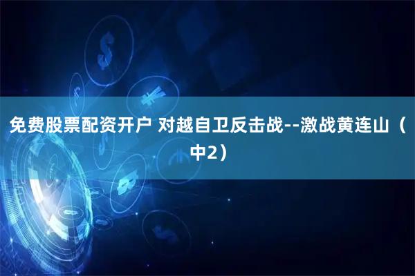 免费股票配资开户 对越自卫反击战--激战黄连山（中2）